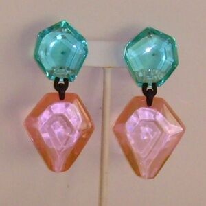 MONIES Gerda Lynggaard Lucite Dangle Earrings - NEW